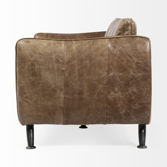 Cobain I 84" Brown Leather Two Seater Sofa - Image 3