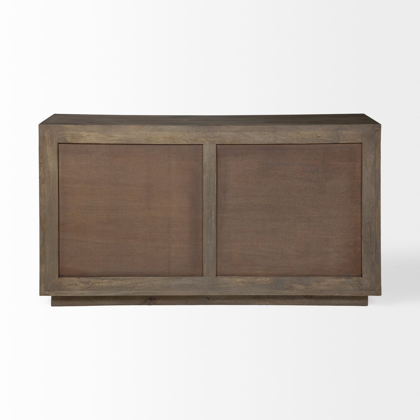 Georges I Brown Solid Wood Frame 4 Gold Metal Cladded Cabinet Sideboard - Image 4