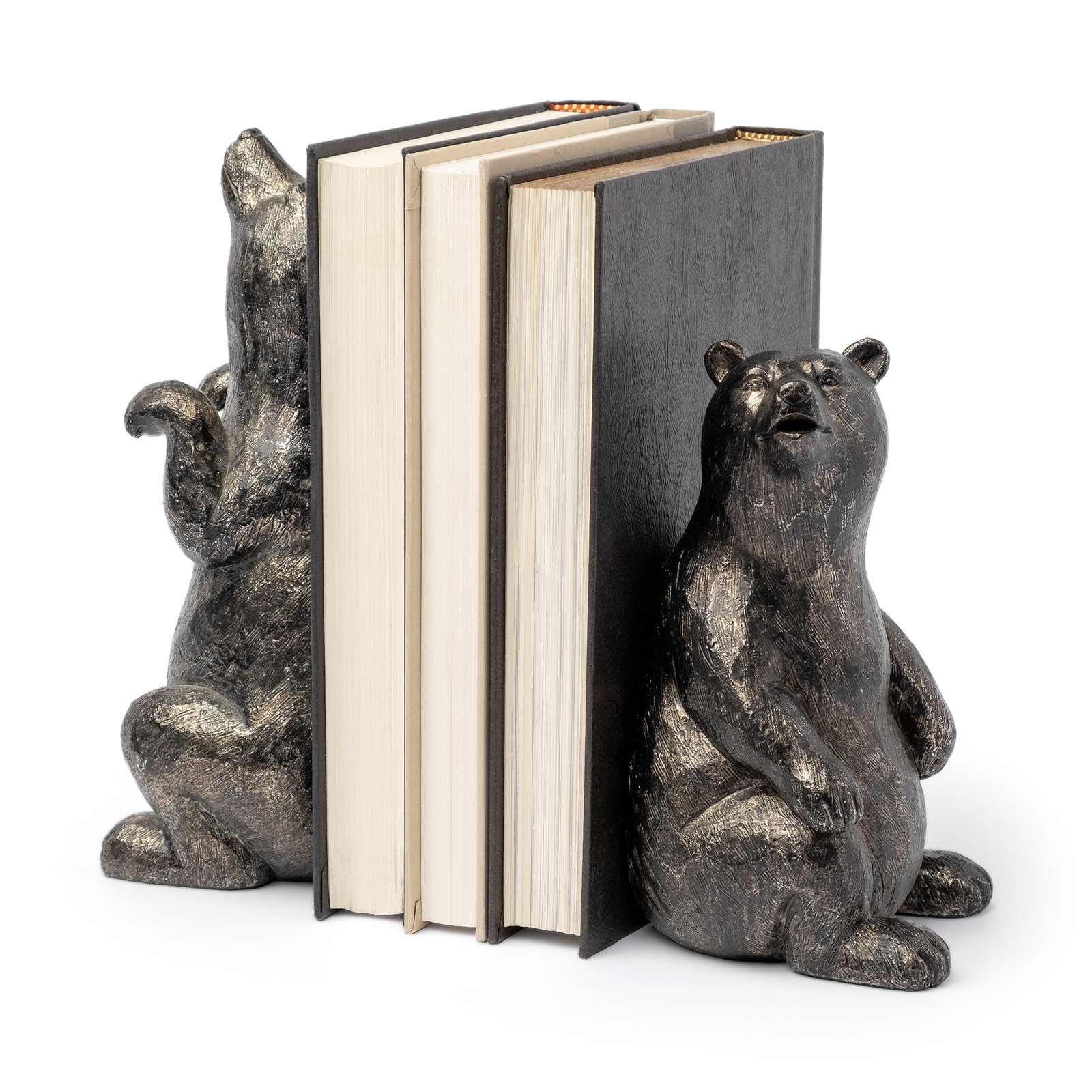 Sleuth (Set of 2) 9L x 8W Grizzy Bear Bookends