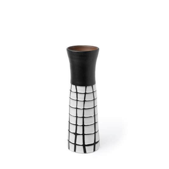 Luanda Large Black/White Large Ceramic Vase