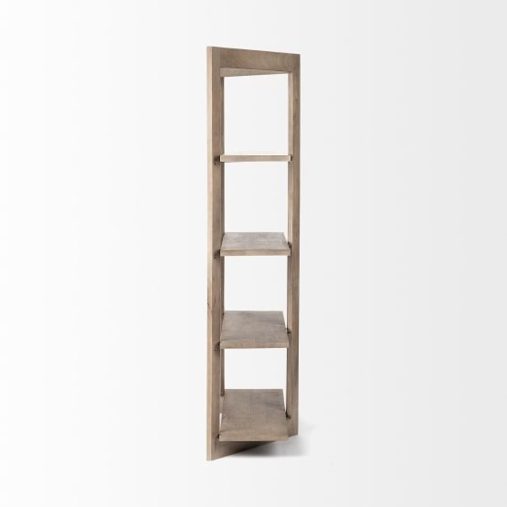 Turnbull I 42L x 16W x 72H Light Brown Wood Four Shelf Shelving Unit - Image 3