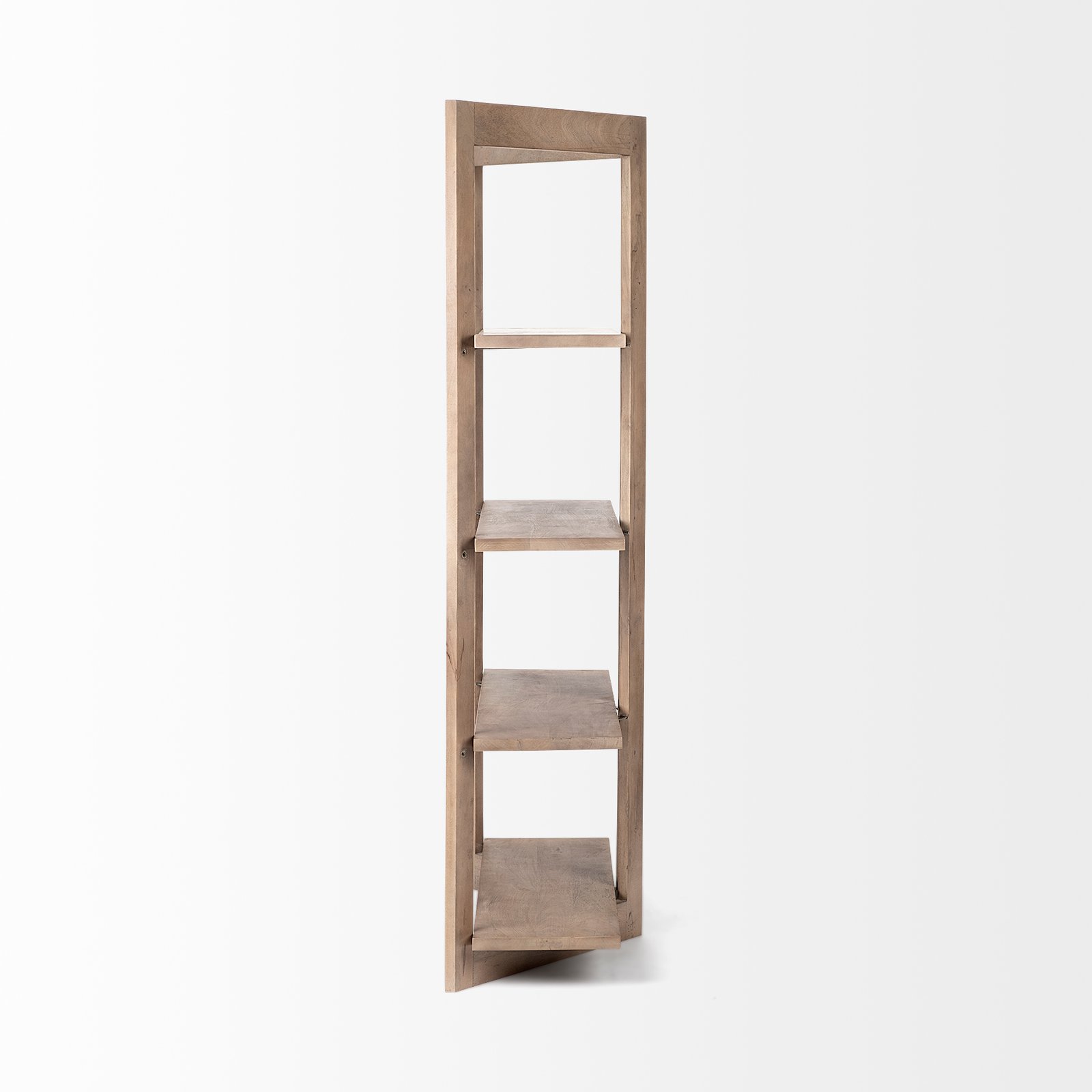 Turnbull I 42L x 16W x 72H Light Brown Wood Four Shelf Shelving Unit - Image 3