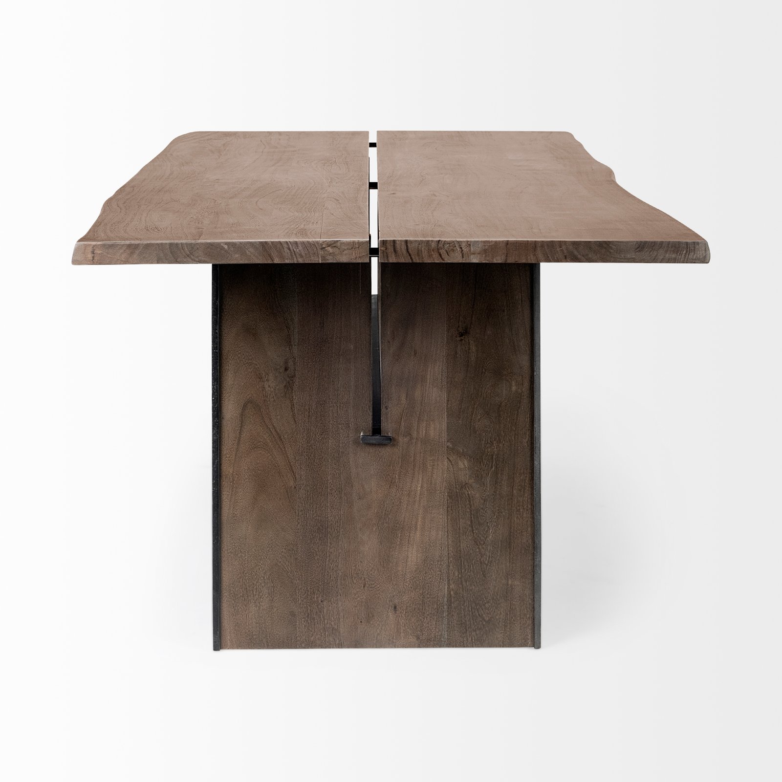 Ledger III 84x38 Brown Solid Wood Top & Base Dining Table - Image 3