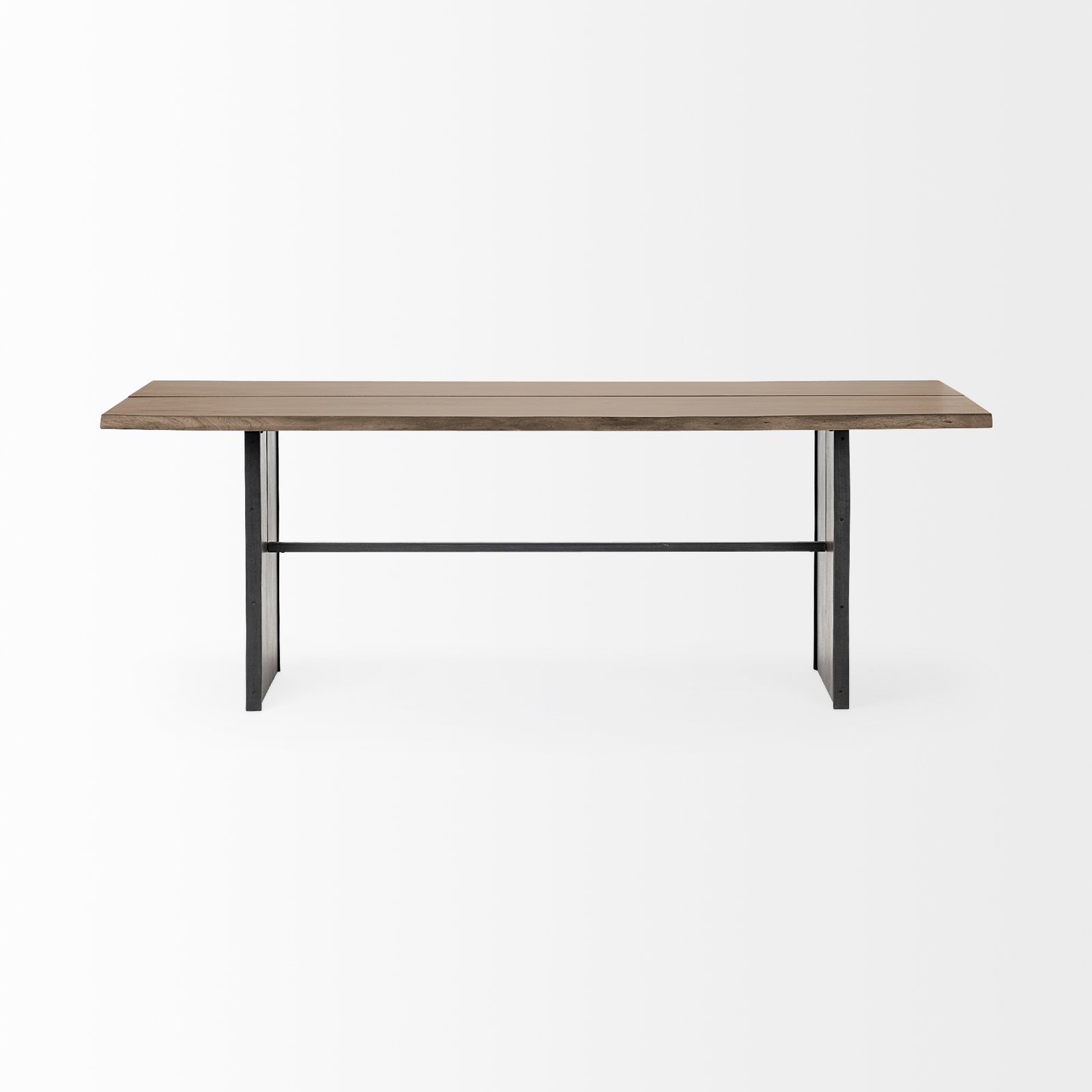 Ledger III 84x38 Brown Solid Wood Top & Base Dining Table - Image 2