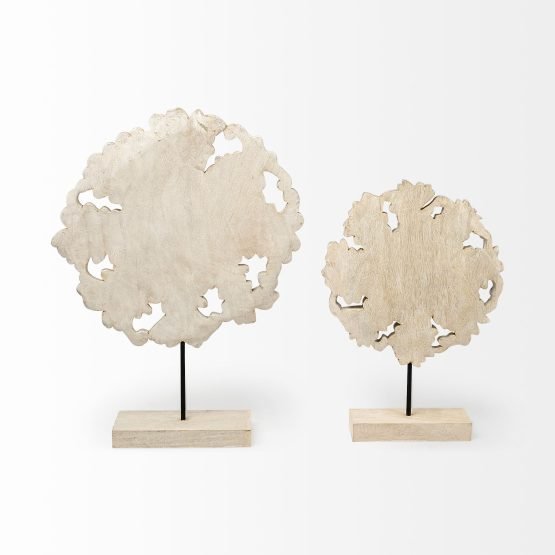 Kamara II (Large) 16L x 4W White Washed Wood W/Antiqued Silver  Botanical Decorative Object - Image 3