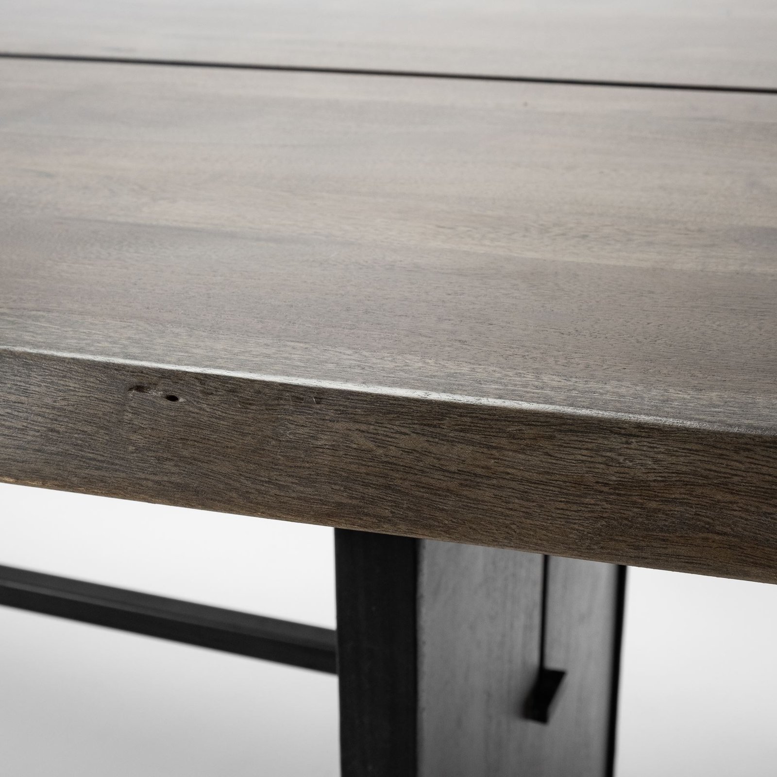 Ledger III 84x38 Brown Solid Wood Top & Base Dining Table - Image 4