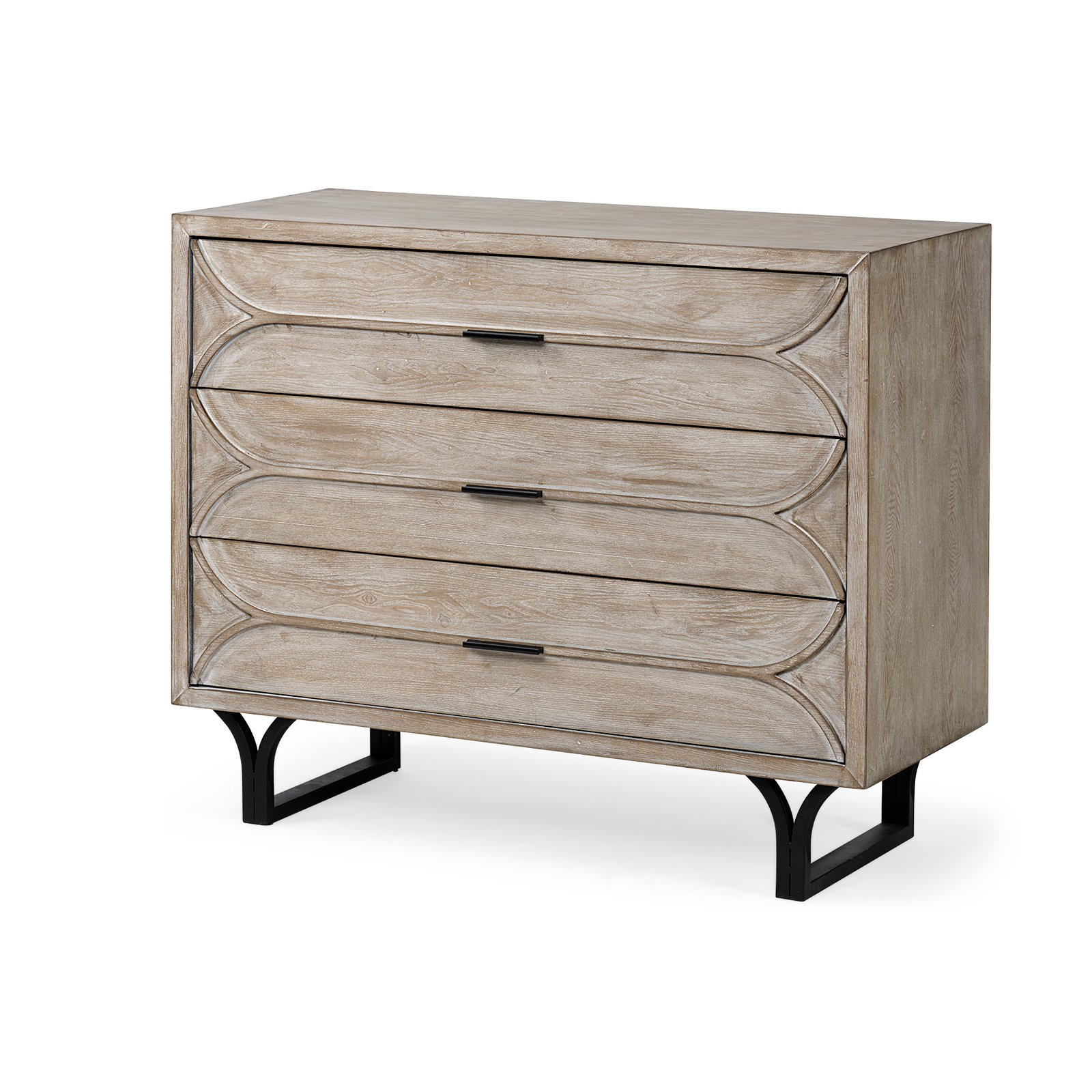 Giselle I 40L x 16W Light Brown Fir Veneer 3 Drawer Accent Cabinet
