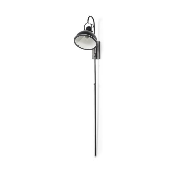 Tazb II 13x62 Black Metal Conical Shade Wall Sconce