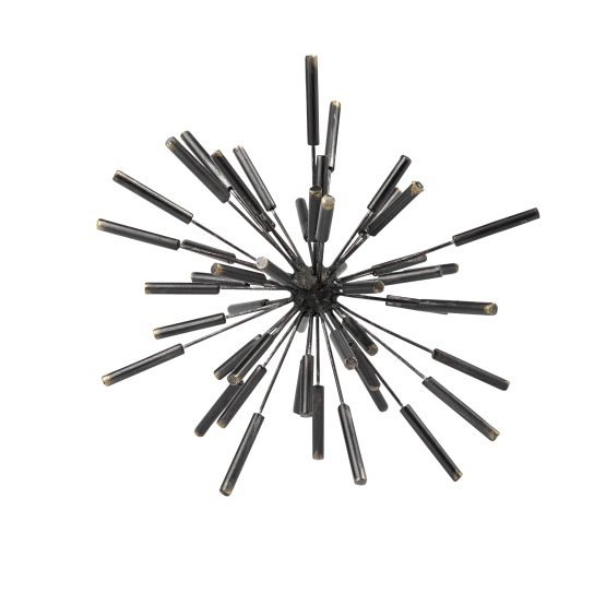 Trella II (Large) 15L x 14W Black Metal Decorative Orb