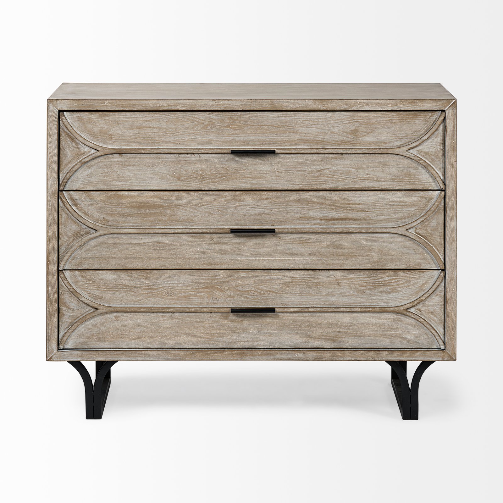 Giselle I 40L x 16W Light Brown Fir Veneer 3 Drawer Accent Cabinet - Image 2