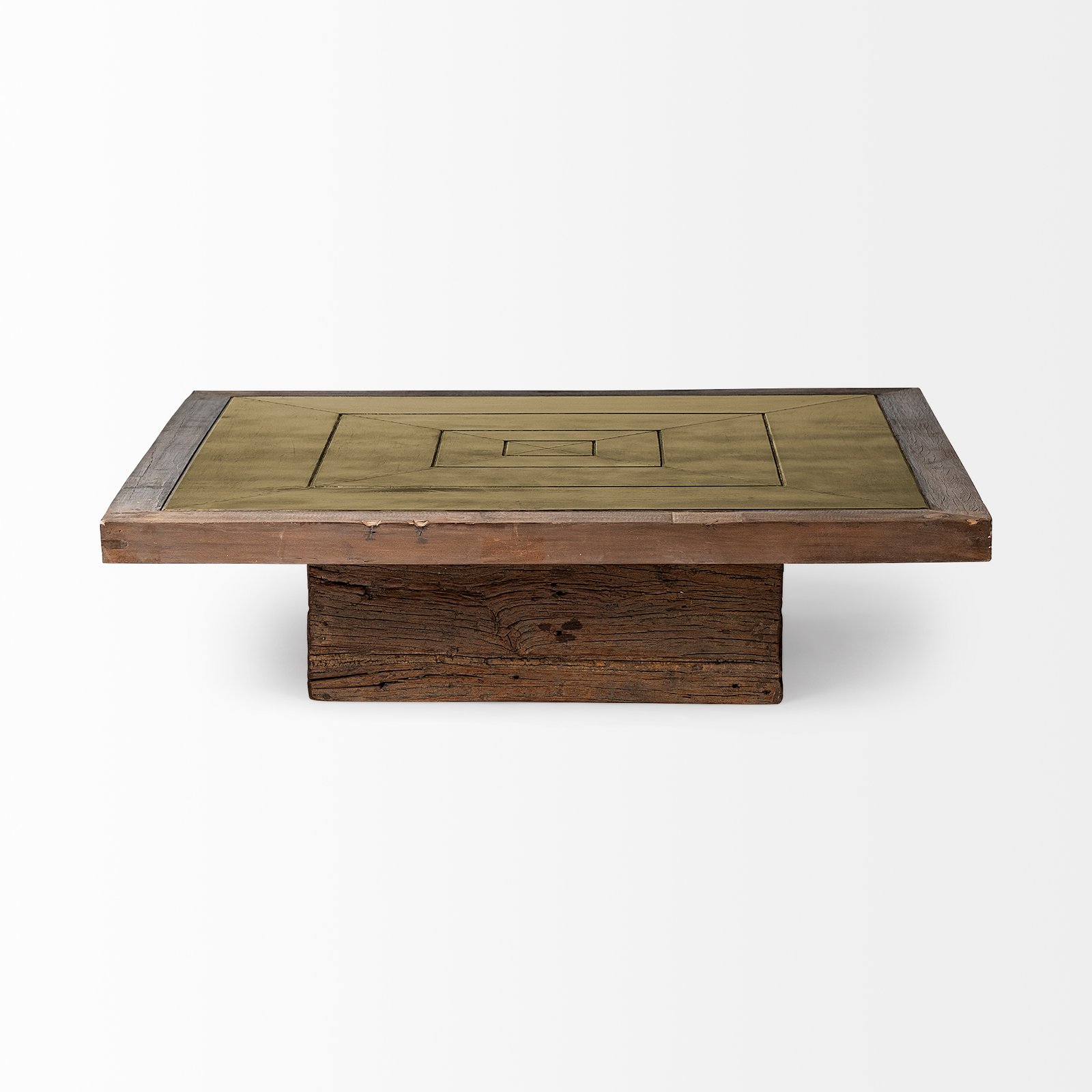 Kandinsky 50" Square Brown Solid Wood Table & Base Coffee Table - Image 2