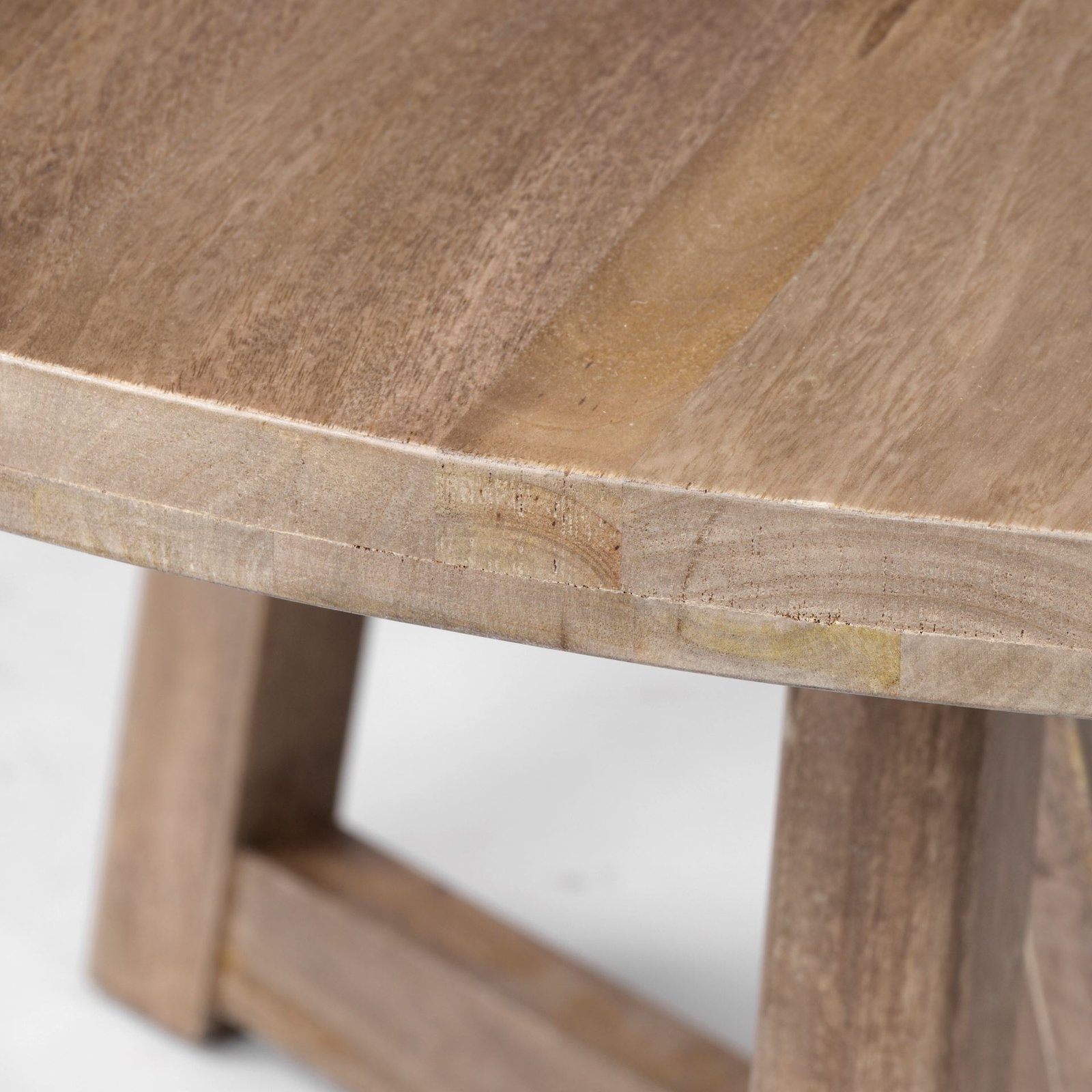 Legolas I 60" Round Brown Solid Wood Top & Base Dining Table - Image 4