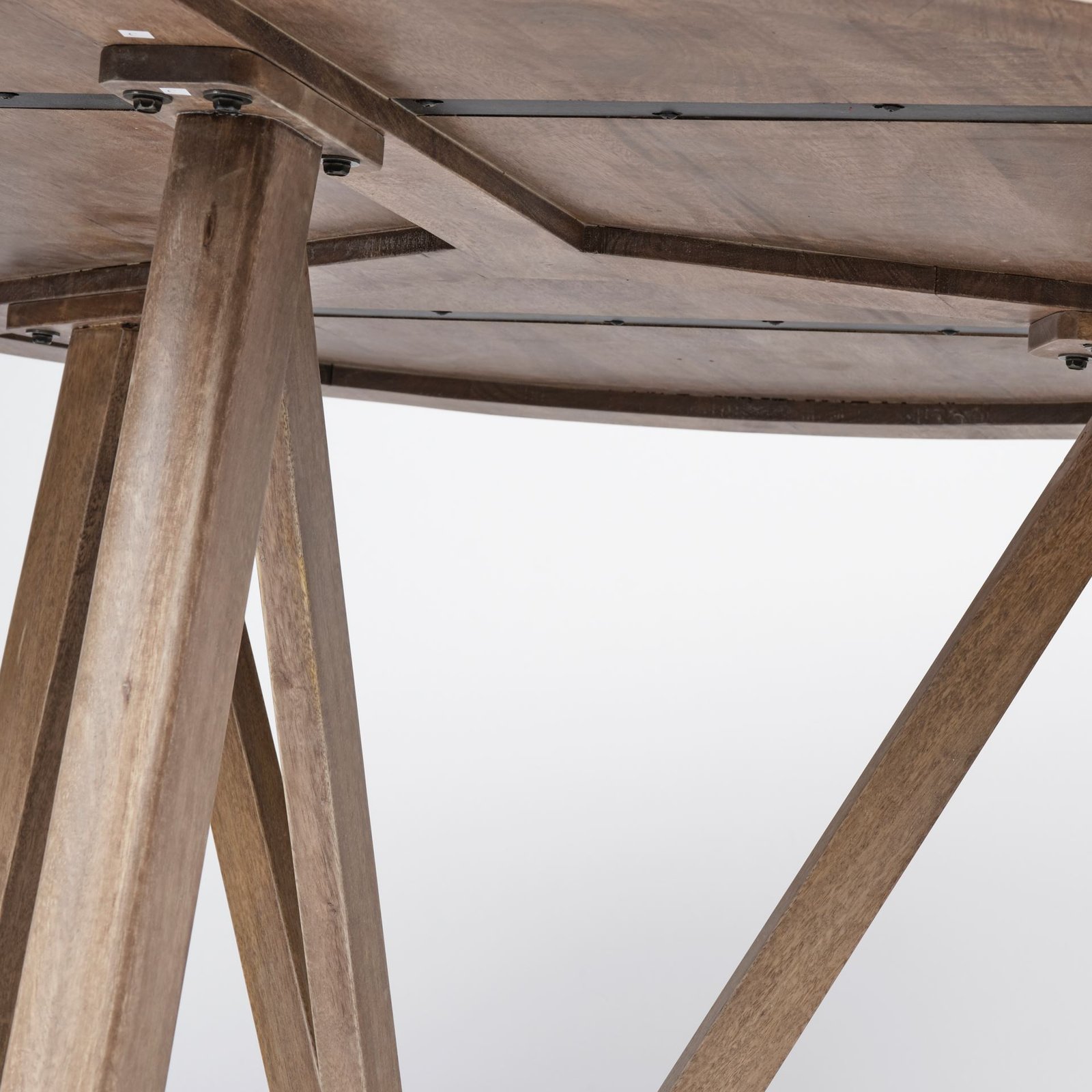 Legolas I 60" Round Brown Solid Wood Top & Base Dining Table - Image 5