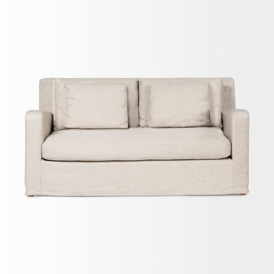 Denly I 69 X 38.25 X 34.5 Beige Slipcover Two Seater Sofa - Image 2