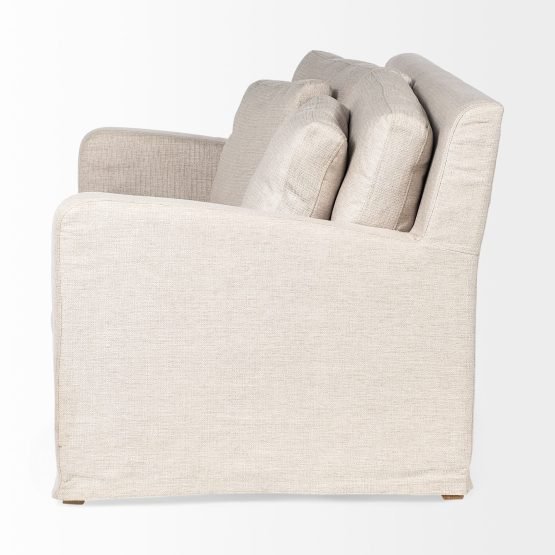 Denly I 69 X 38.25 X 34.5 Beige Slipcover Two Seater Sofa - Image 3