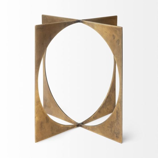 Lima II (Large) 10L x 10W Gold Geometric Decorative Object - Image 3