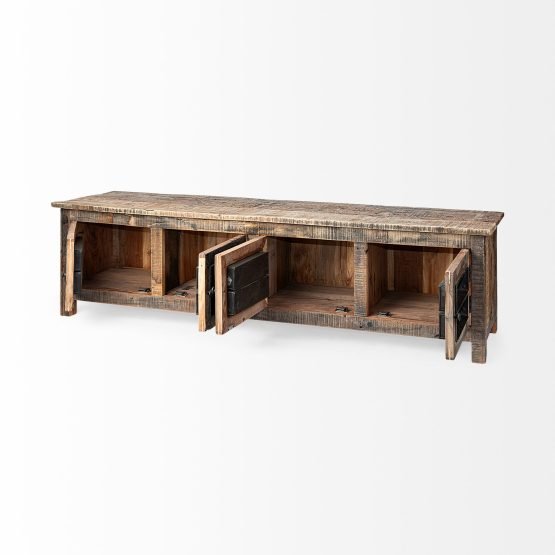 Wilton II Reclaimed Wood and Metal Media Console - Image 3