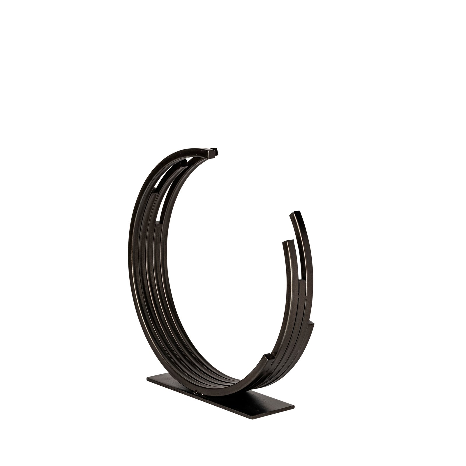 Taj (Small) 14L x 3W Black Broken Halo Decorative Object