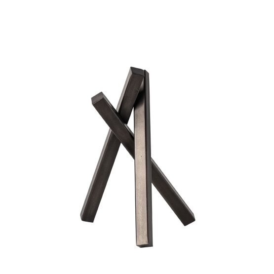 Bastian (Small) 8L x 7W Black Metal Abstract Object