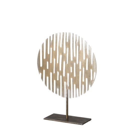 Ezra (Small) 10L x 3W Gold Metal Circular Decorative Object
