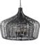Camila (40"x31") Black Metal Mesh-Style Four Bulb Chandelier