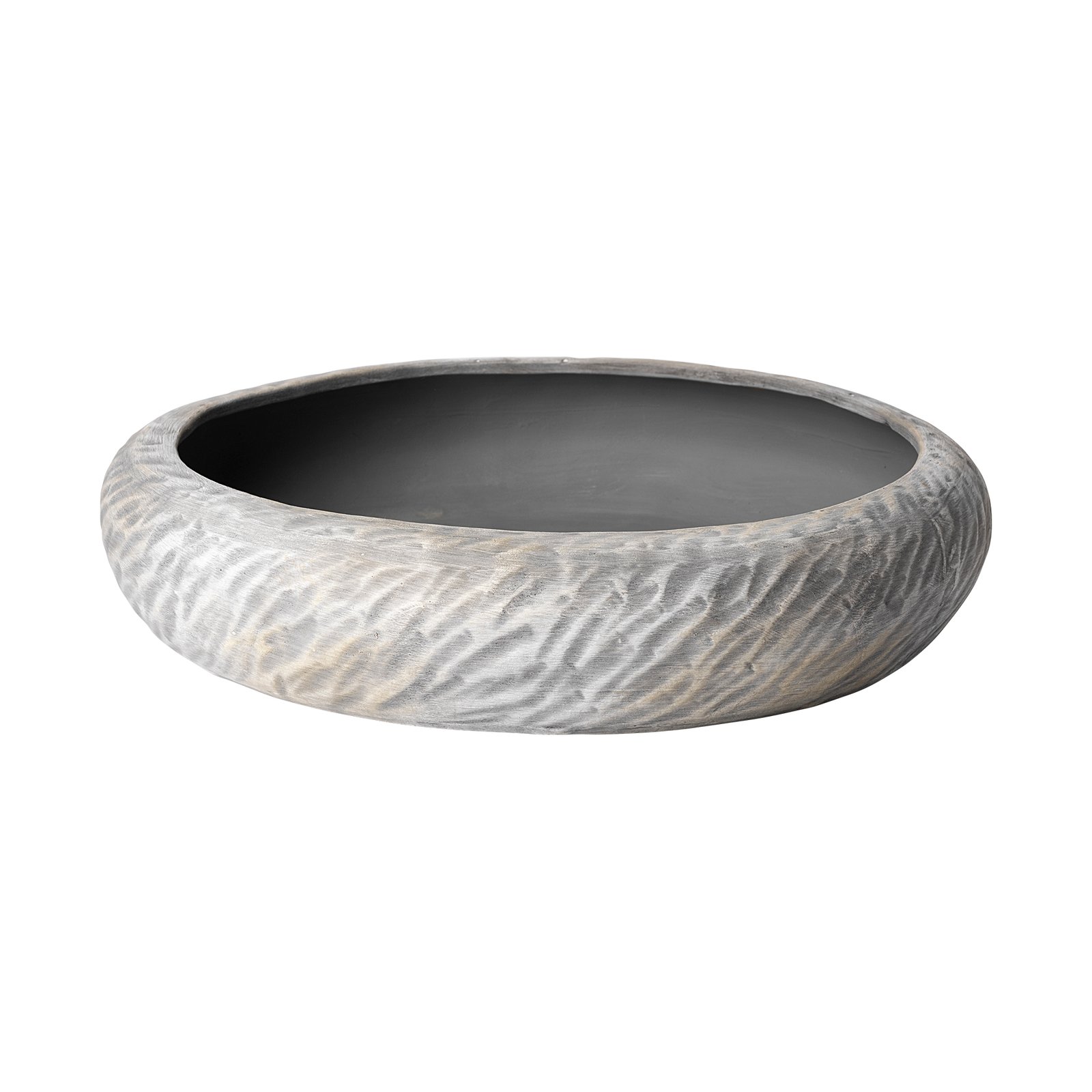 Namir 16L x 16W Off-White Large Textured Ceramic Bowl