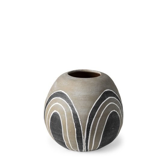 Cove Small Brown/White Ceramic Vase