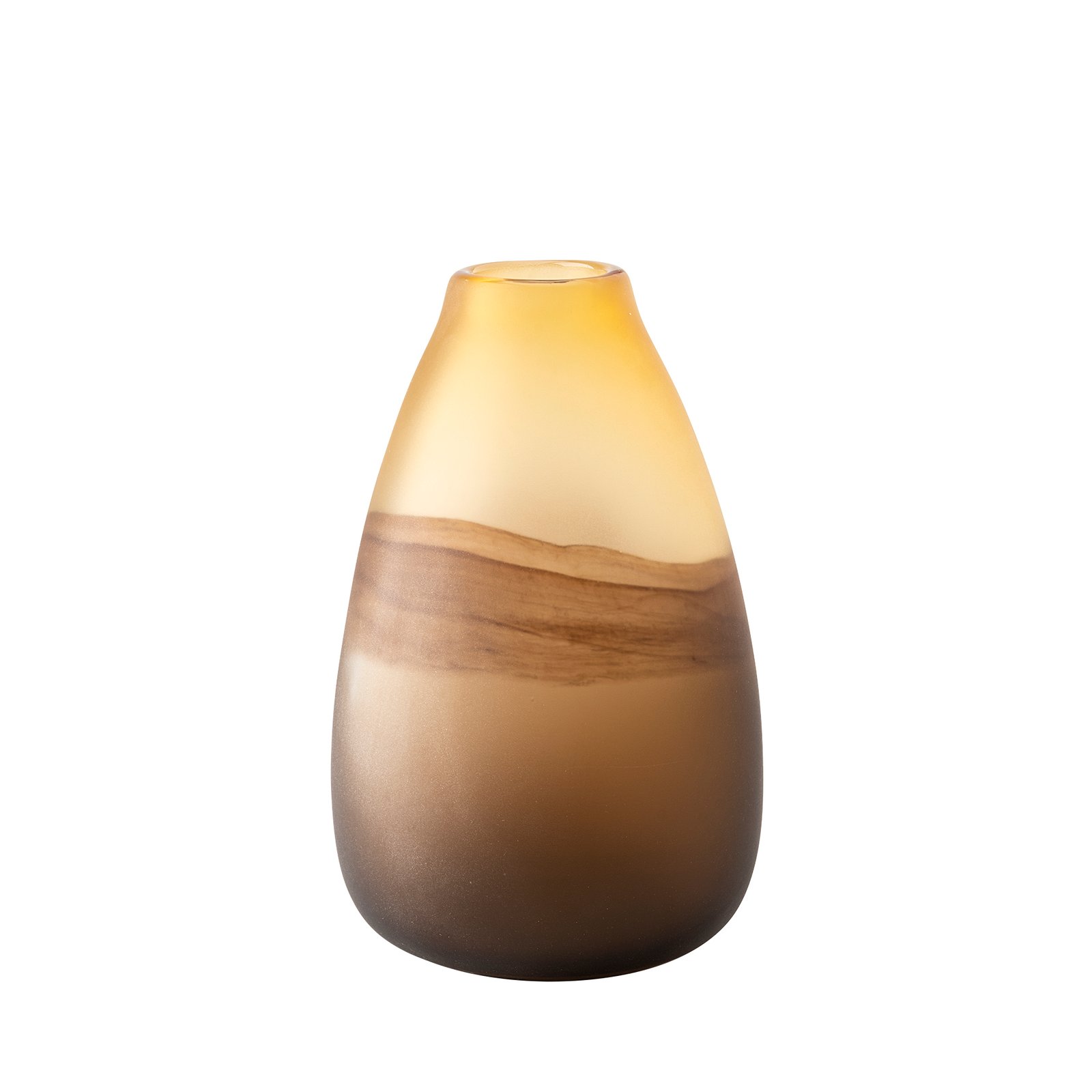 Pyla Large Yellow/Brown Glass Sand Dune Inspired Vase