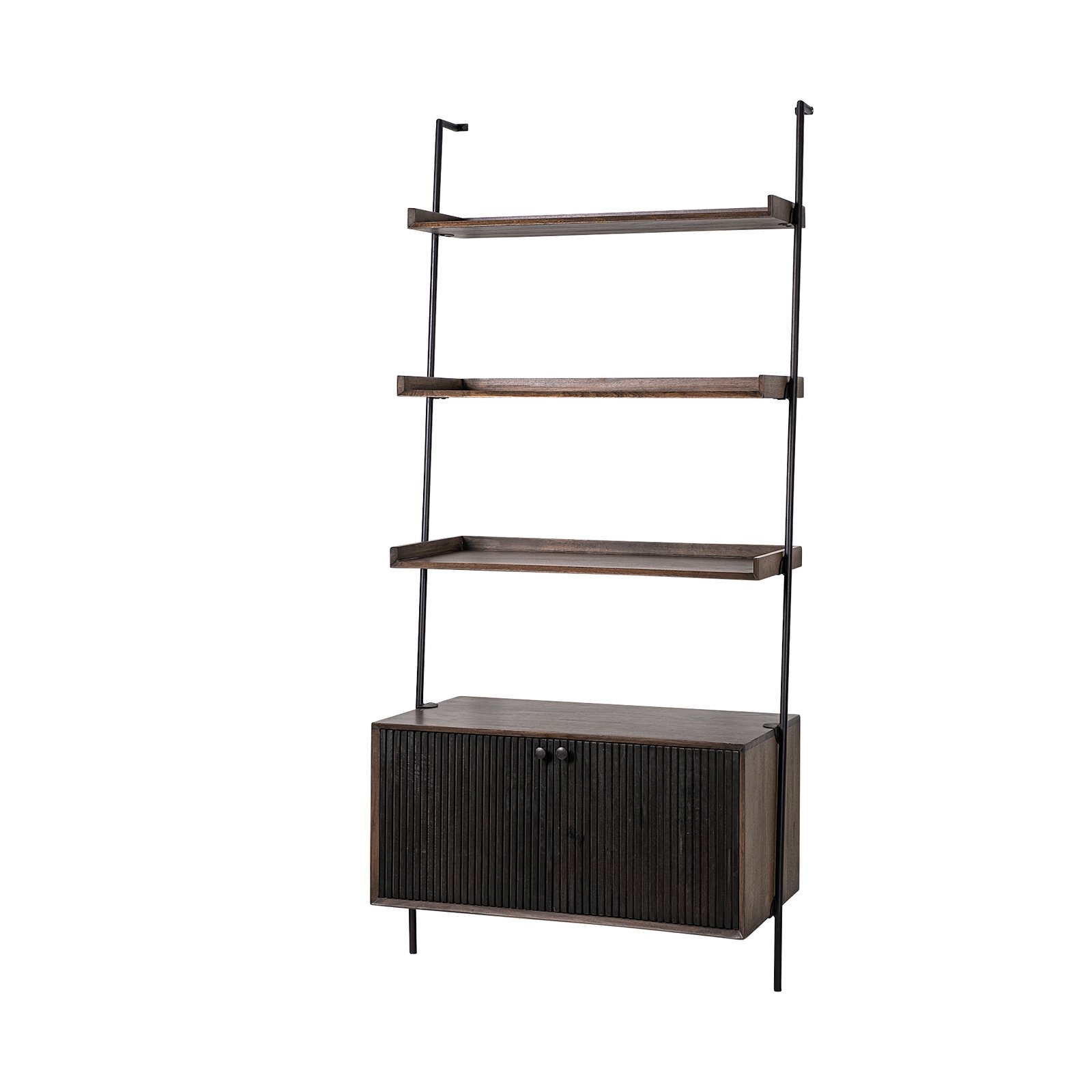 Grace 37.5L x 20W x 82H Two-Toned Brown Wood Three Shelf Shelving Unit
