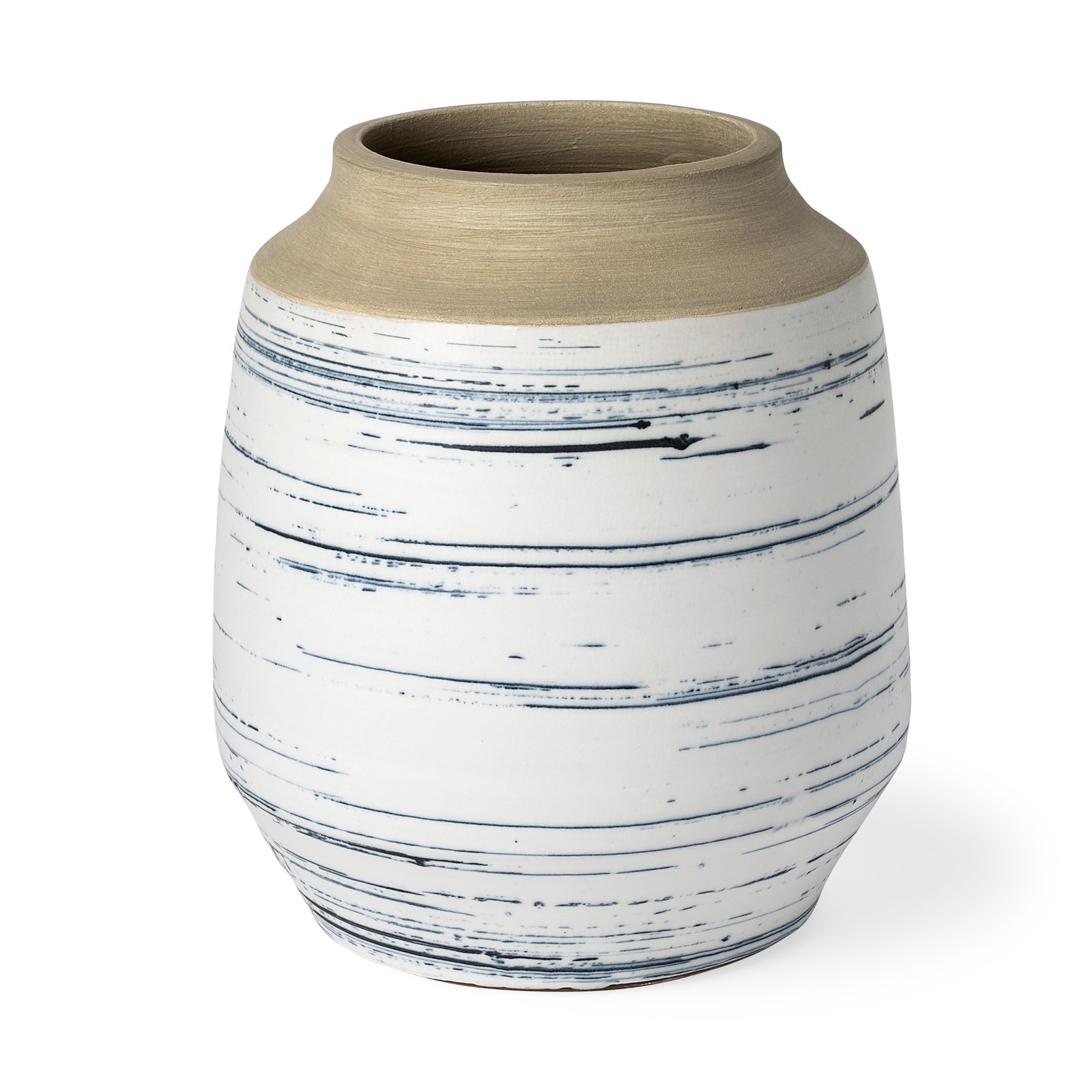 Sonnett Tall White/Blue Ceramic Vase