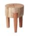 Asco 18"H Rustic Solid Reclaimed Wood Stool