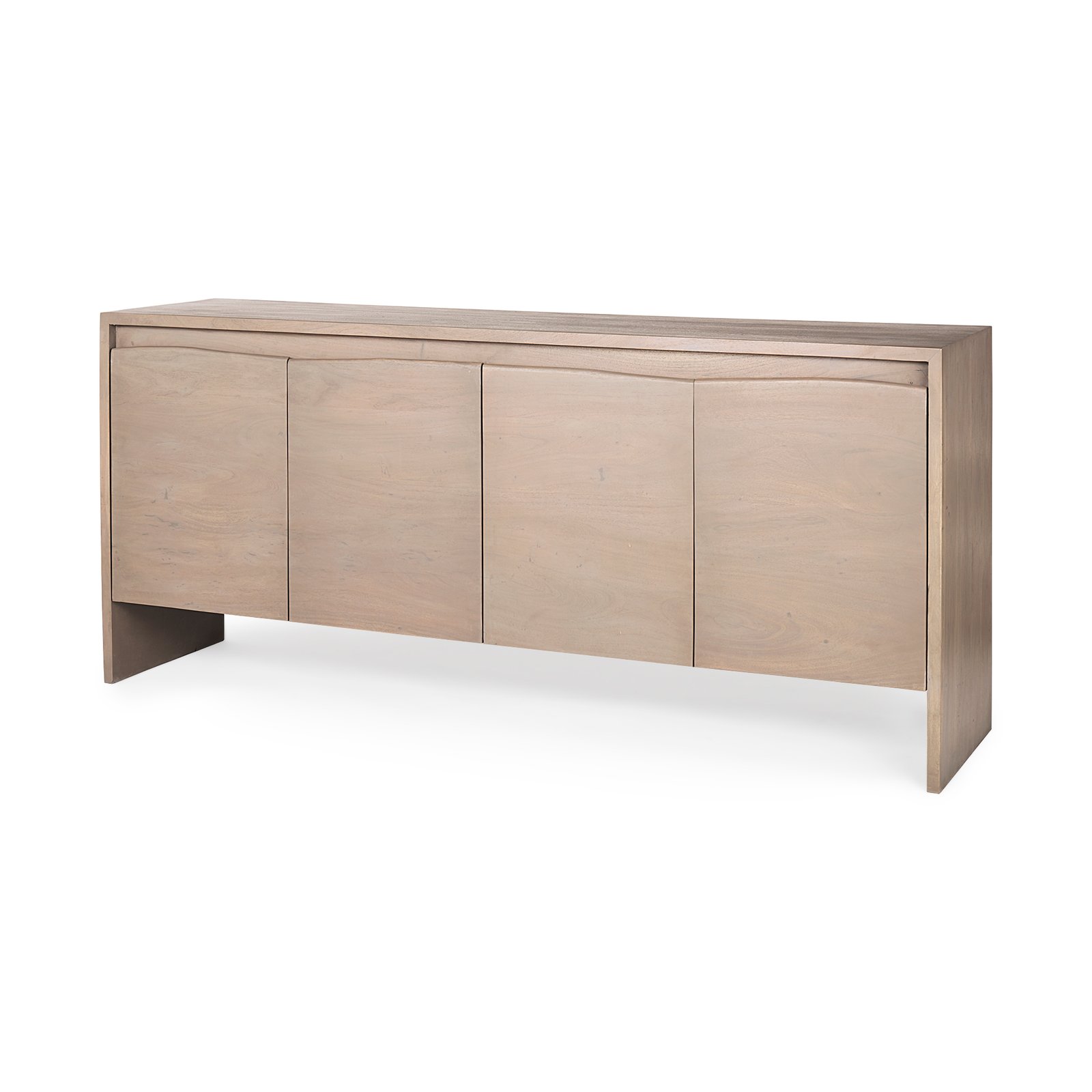 Konstantin 72.0 x18.0 x 32.0 Light Brown Wood W/ Live Edge Four Door Sideboard