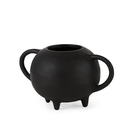 Cyrus 8.7L x 4.7W x 8.3H Black Spherical Vase Decorative Object