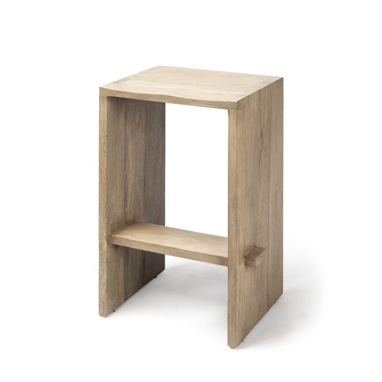 Aida 26" Seat Height Light Brown Wood Counter Stool