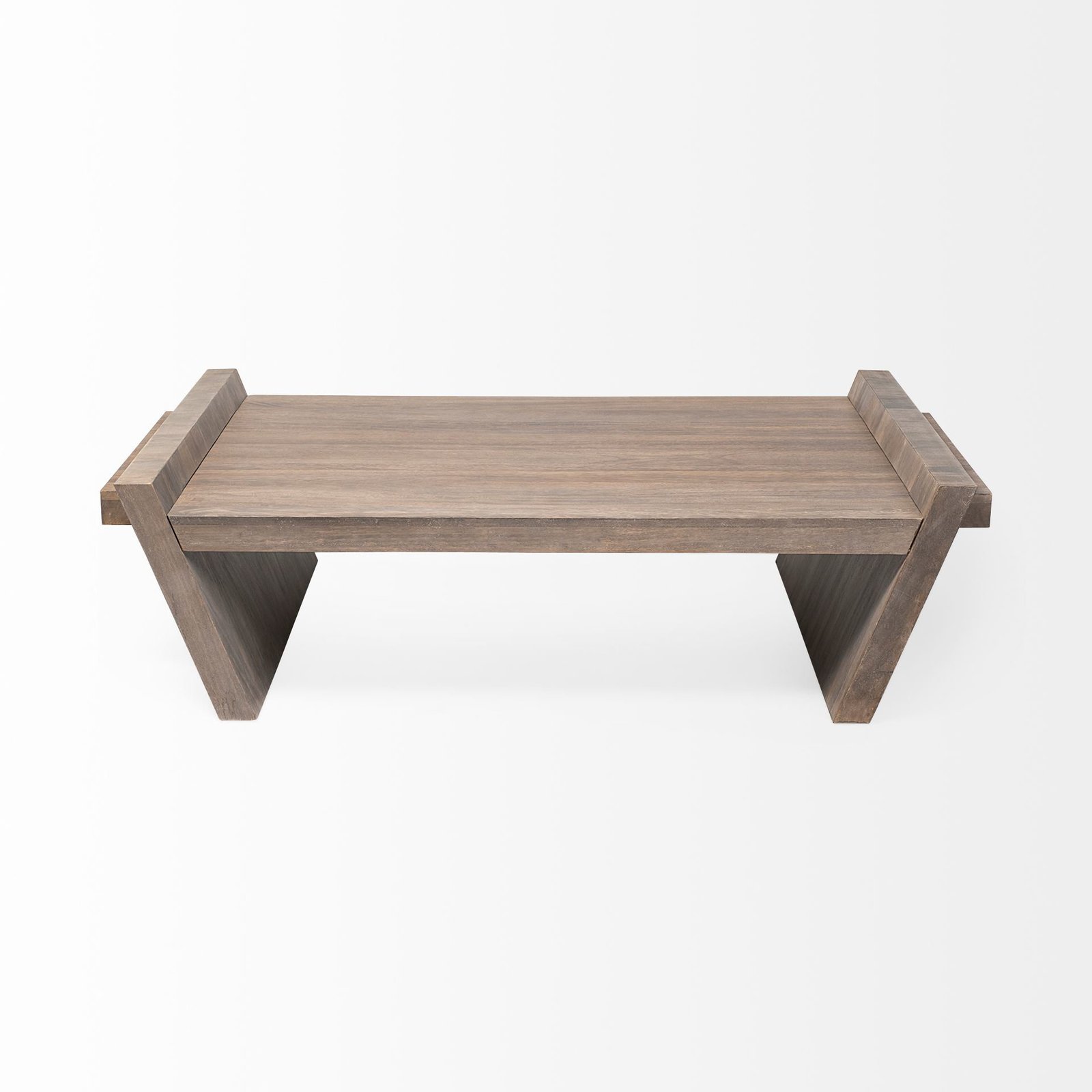 Elaine 59x36 Brown Solid Wood Top & Base Coffee Table - Image 2