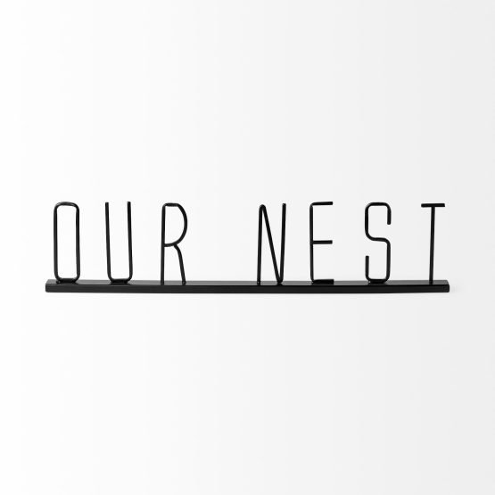Our Nest 24L x 1W Black Metal Sign - Image 2