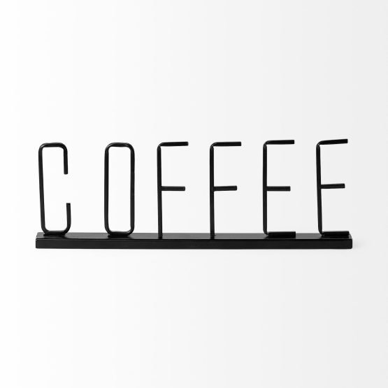 Coffee 15L x 1W Black Metal Sign - Image 2