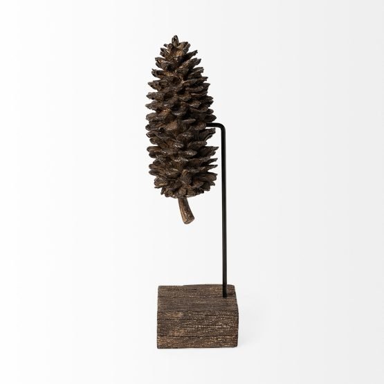 Pinterra (Large) 4L x 4W Brown Resin Pinecone Replica - Image 3