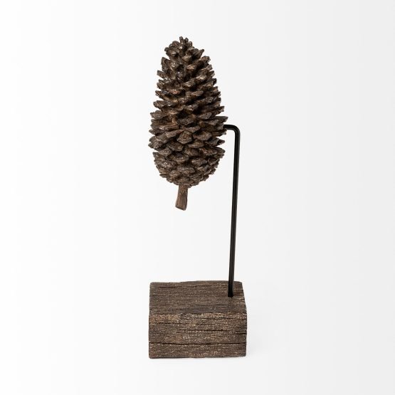 Pinterra (Small) 4L x 4W Brown Resin Pinecone Replica - Image 3