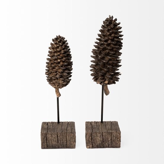 Pinterra (Small) 4L x 4W Brown Resin Pinecone Replica - Image 2