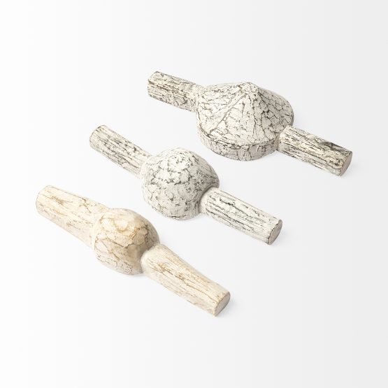 Oro (Set of 3) White Tribal Inspired Measuring Cups - Image 2