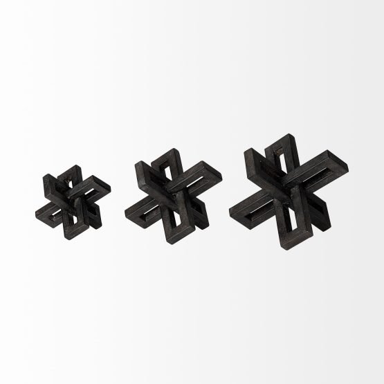Aleph (Set of 3) Black Metal Small Medium & Large Jacks - Image 2