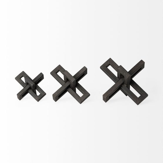 Aleph (Set of 3) Black Metal Small Medium & Large Jacks - Image 3