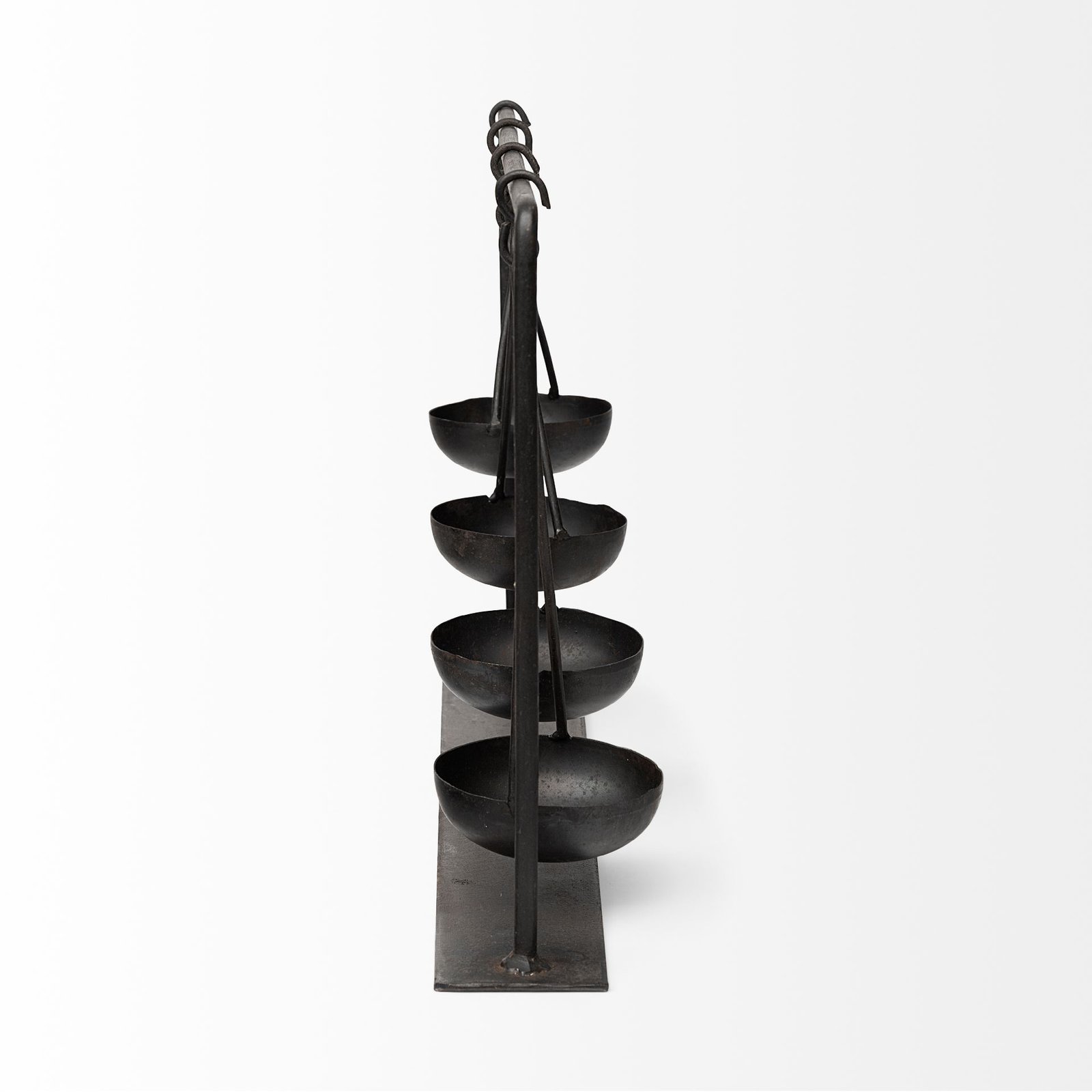 Enos 19L x 3W Black Metal 4 Bowl Ancient Spice Market Decorative Display - Image 3