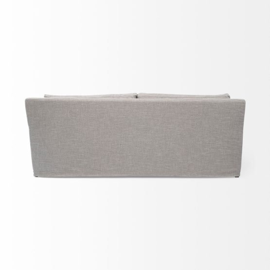 Denly II 92" Flint Gray Slipcover Three Seater Sofa - Image 4