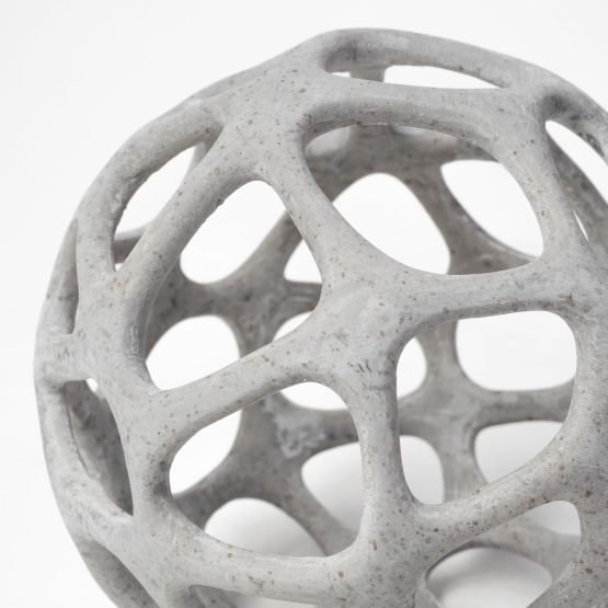 Spiro 6L x 6W Off-White Hollow Decorative Orb - Image 3
