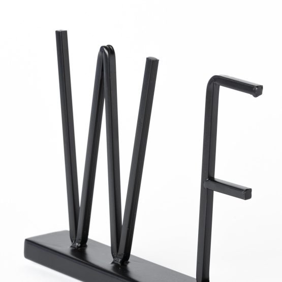 Welcome 24L x 1W Black Metal Sign - Image 3