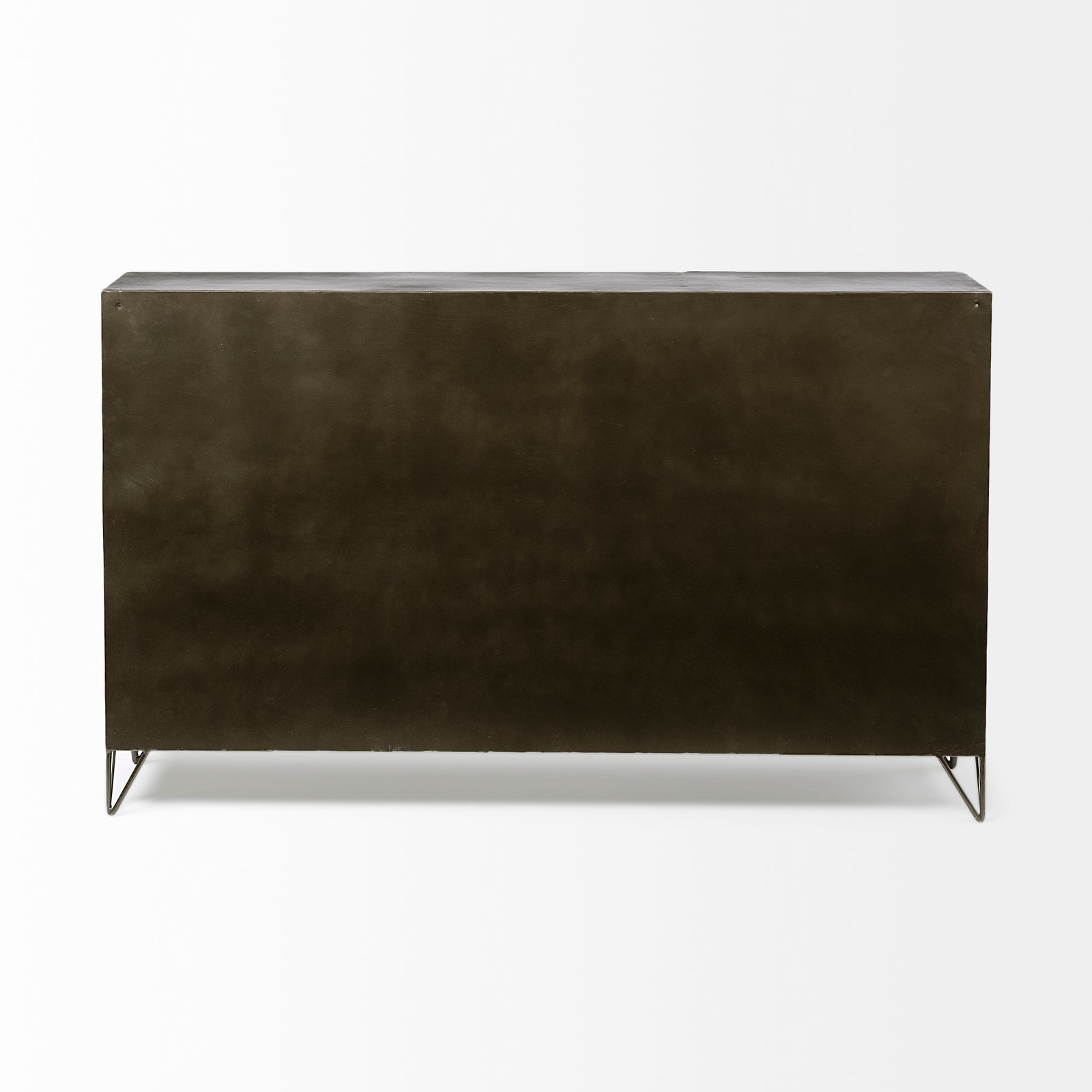 Pandora II 66" L Brown Wood and Metal Glass Door Display Cabinet - Image 4
