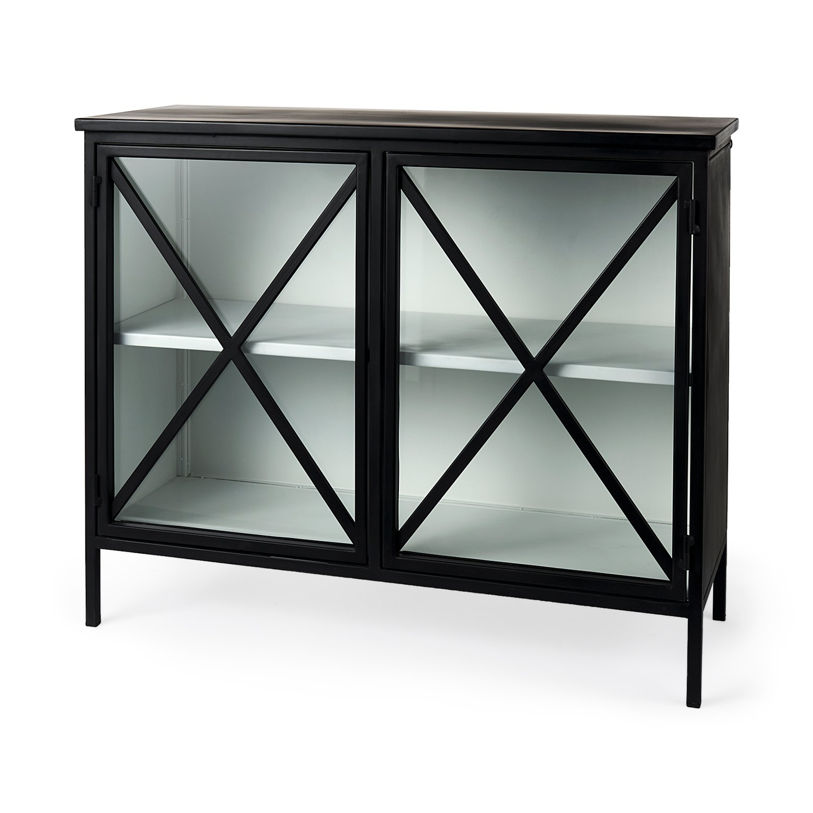 Aurelia Two Door Glass Cabinet