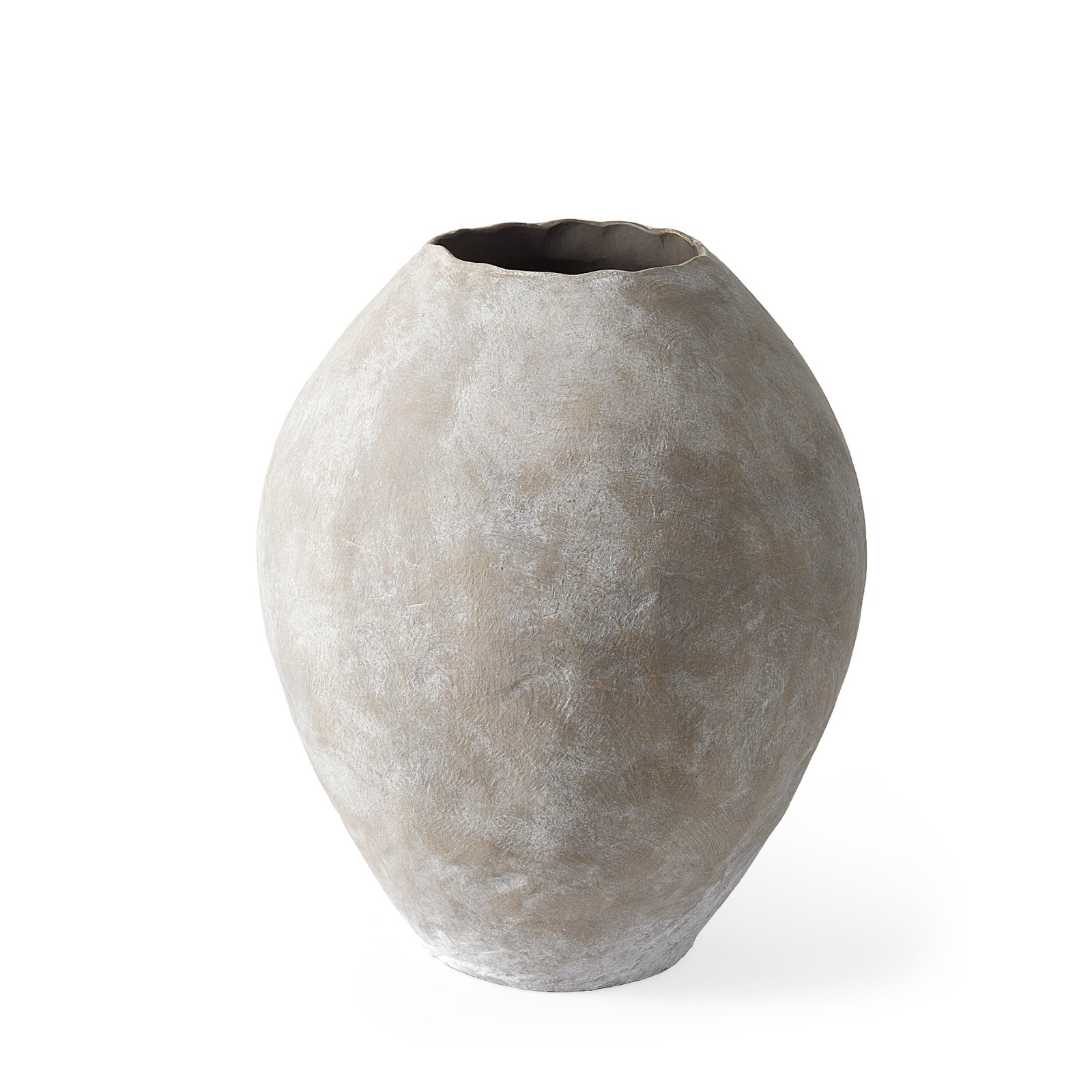 Gobi 20L x 23H Small Tan Ceramic Oval Vase